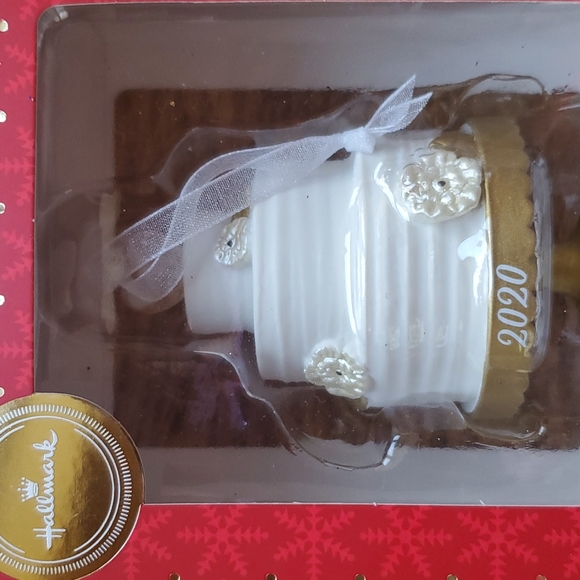 Porcelain Wedding Cake Ornament - Picture 3 of 3